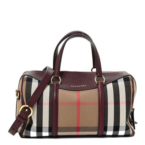 BURBERRY House Check Derby Calfskin Medium Alchester .